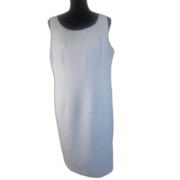 Black Label by Evan Picone Blue Sleeveless Empire Waist Sheath Dress Size 14 - Picture 1 of 6